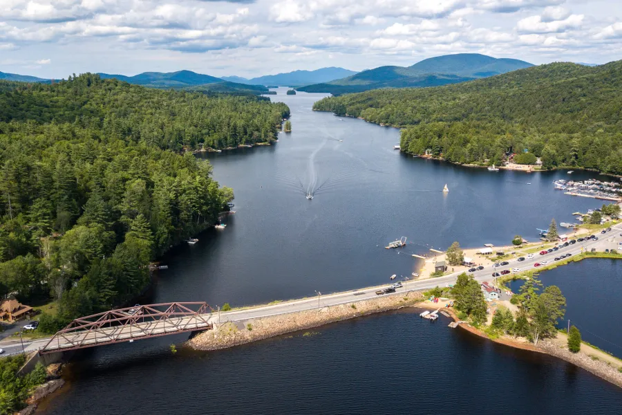 Aerial view of Long Lake
