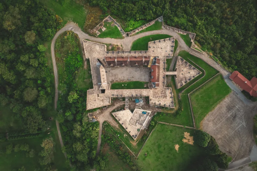 Aerial view of Fort Ticonderoga
