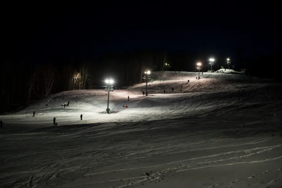 Night skiing at Mount Pisgah