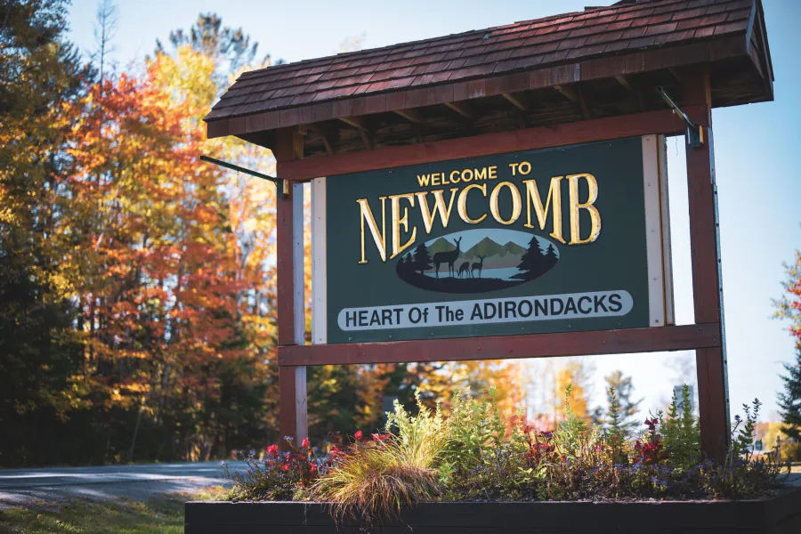 Welcome to Newcomb town signage. 