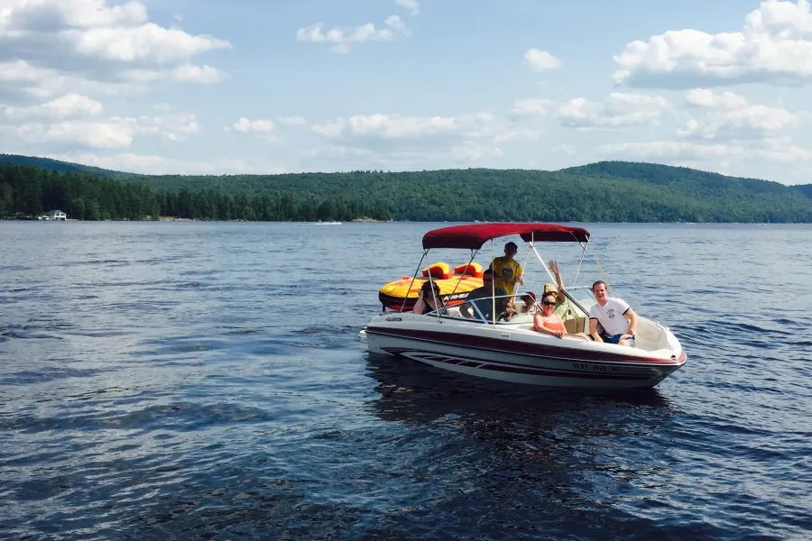 Boating on Schroon Lake.
