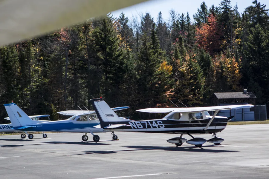Hanger planes in Piseco in the fall.
