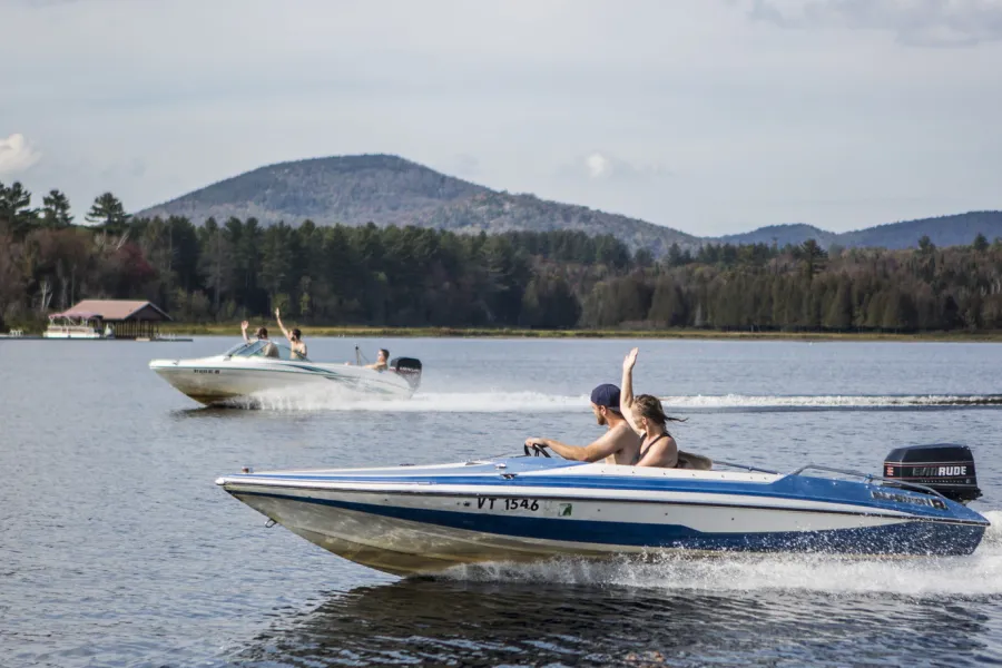Boating in Long Lake.
