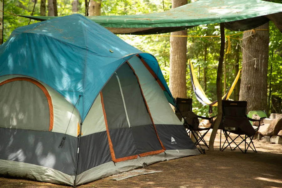 Camping in Minerva, New York.