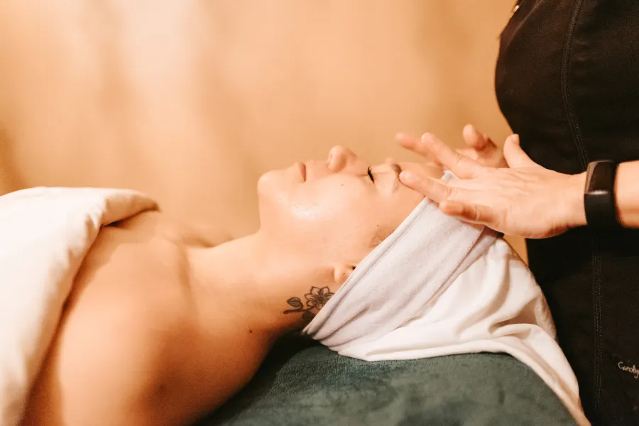A woman getting a massage