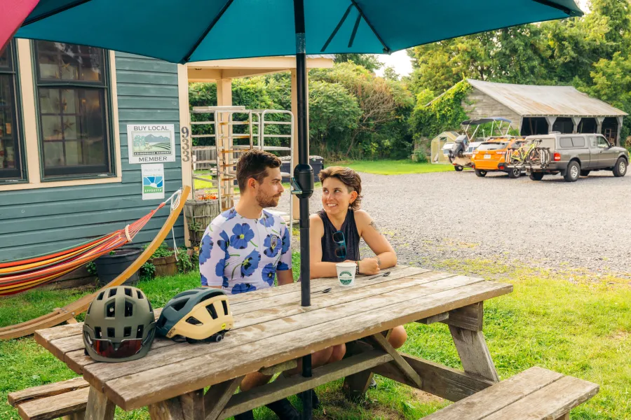 A couple at North Country Creamery.