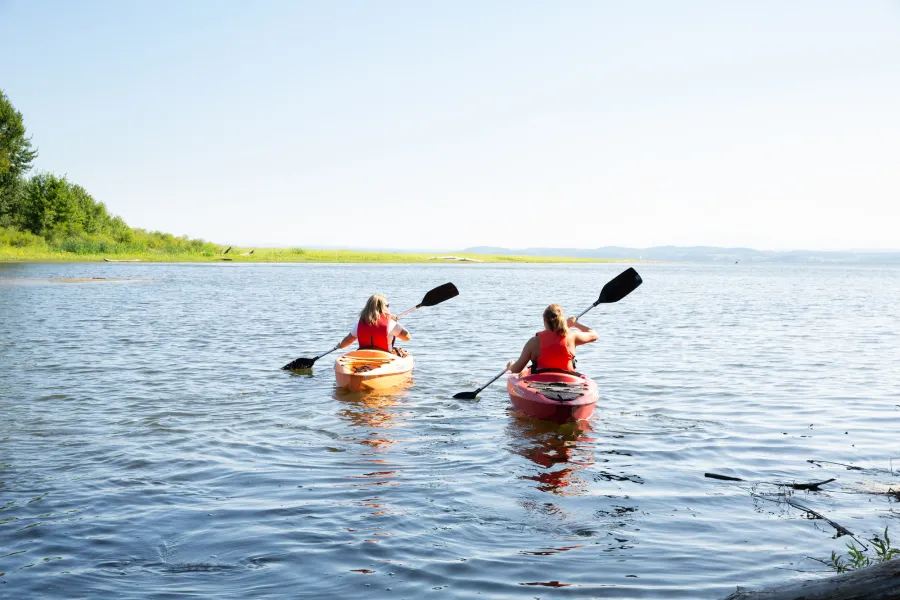 Paddling at Noblewood Park.