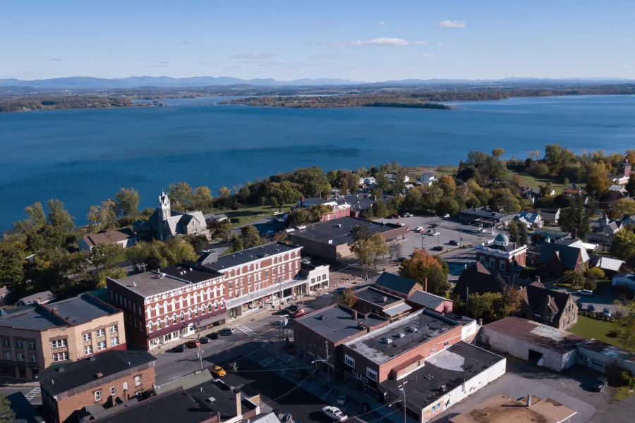 The town of Port Henry in the summer.
