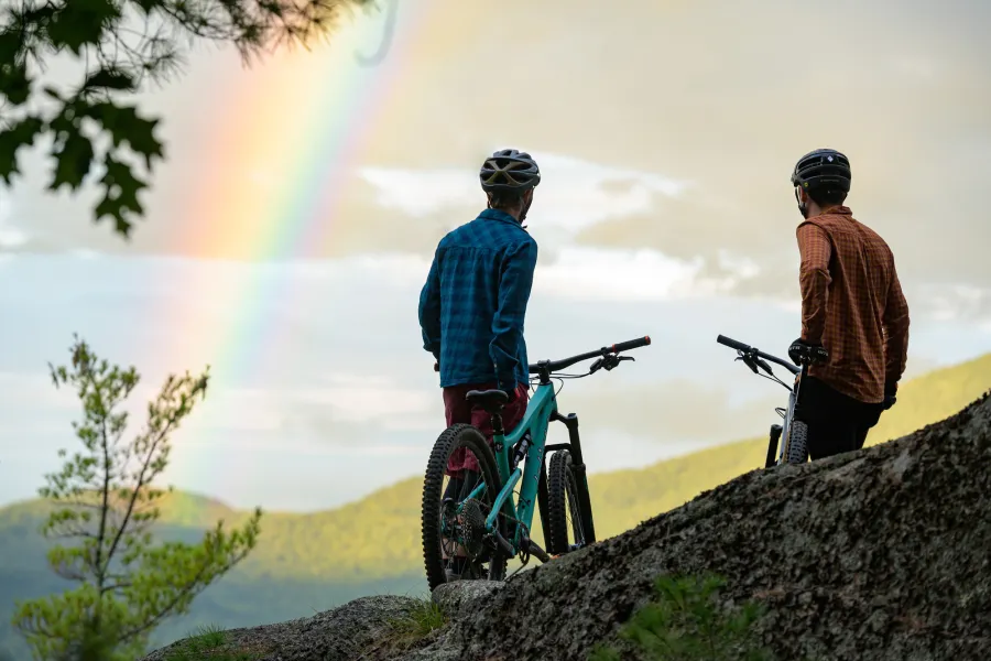 Biking at Otis Moutain.