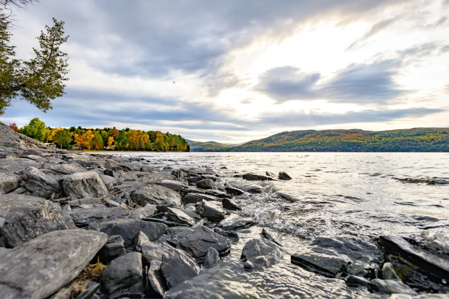Lake Champlain in the fall.