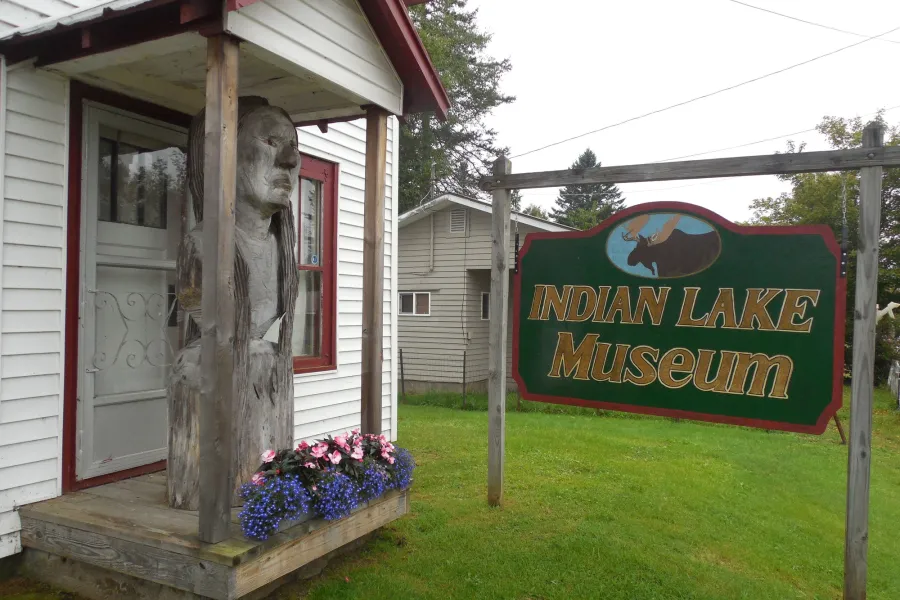 The front of the Indian Lake Museum