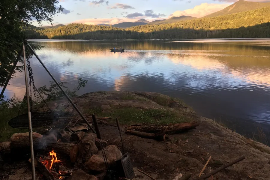 Camping on Moose Pond.
