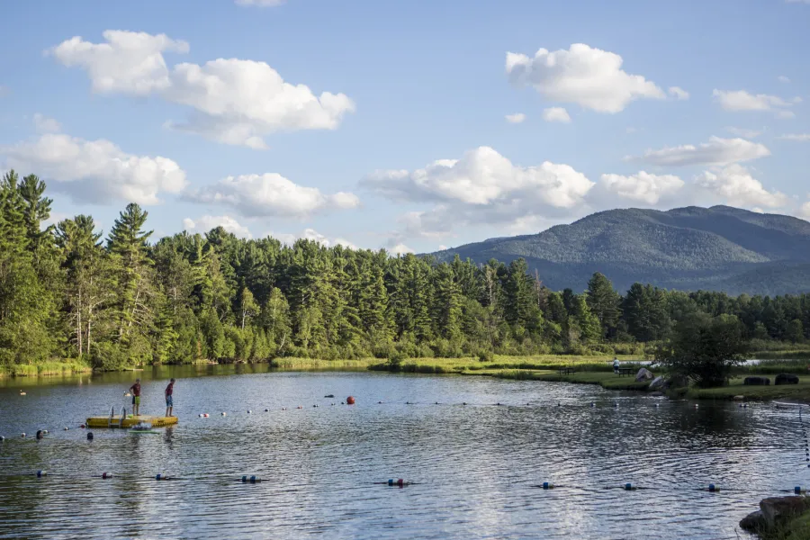 The Wilmington Town Beach in the summer.