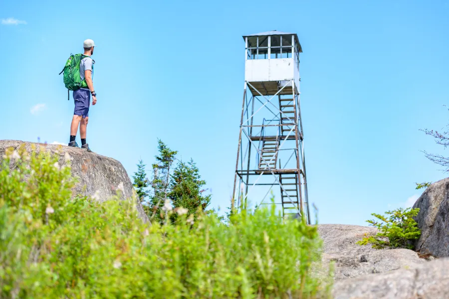 Hiking St. Regis fire tower.
