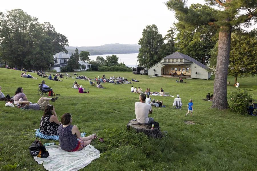 An outdoor music pavilion