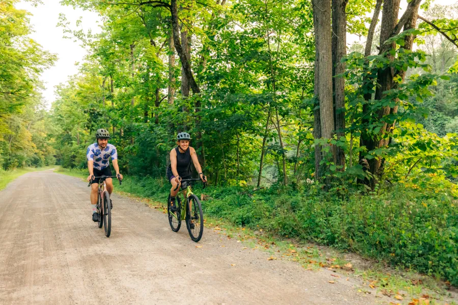 Gravel cycling in the Lake Champlain Region.