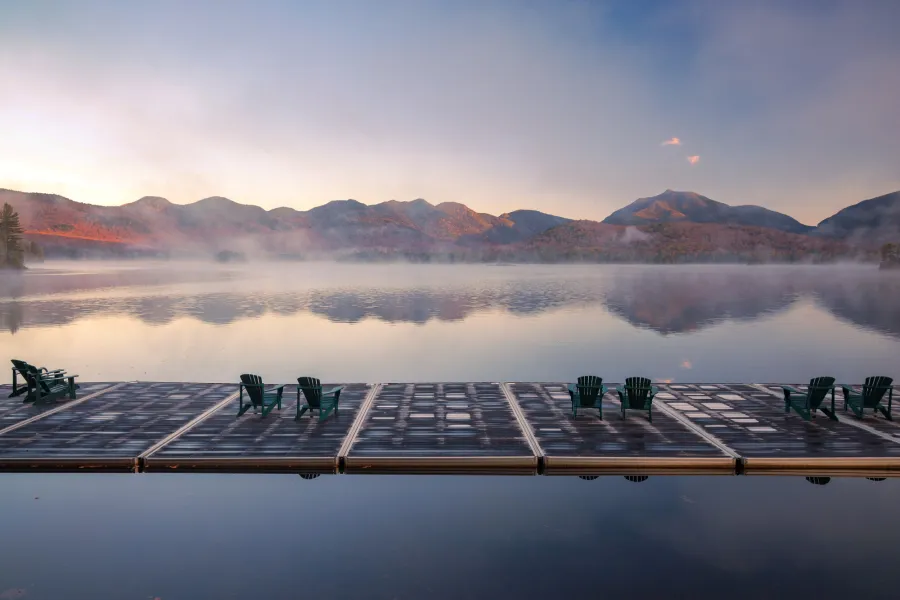 The dock at Elk Lake Lodge