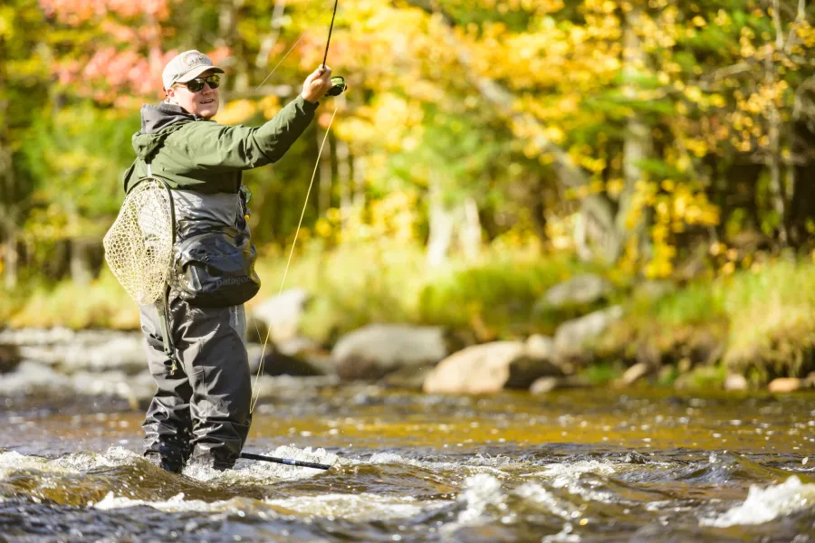 Fly fishing in the Whiteface Region.