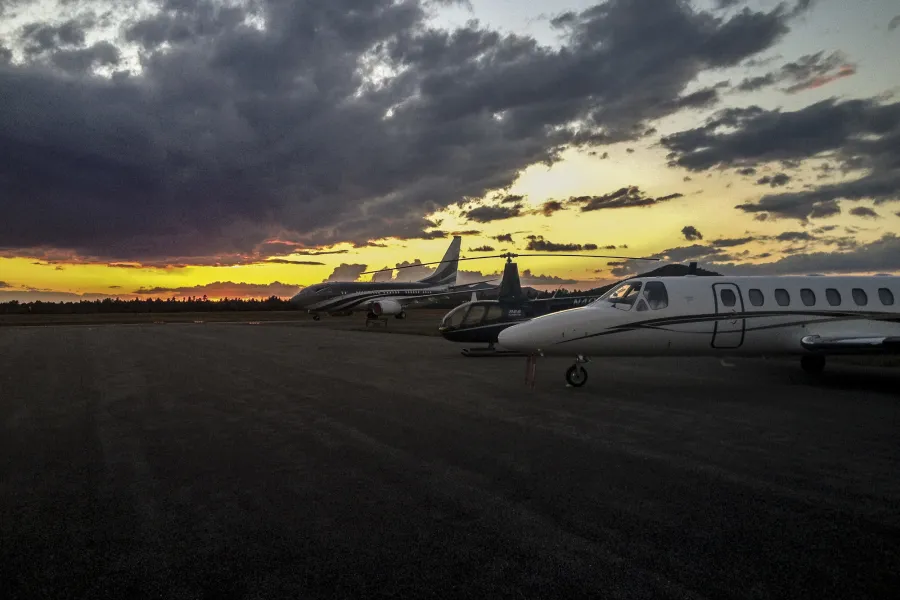 Planes at the Adirondack Regional Airport.