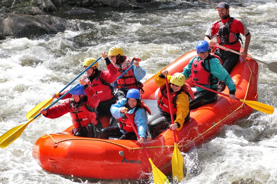 Whitewater rafting in the Whiteface Region.