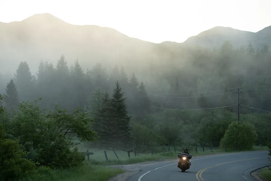Motorcycling in the Adirondacks.