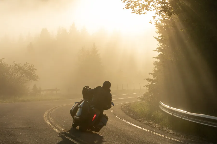 Motorcycling in the Adirondacks.