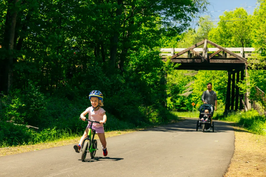 A family on the Rail Trail.