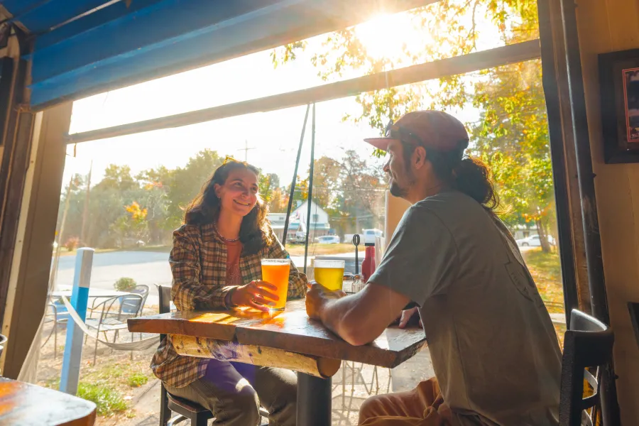 Craft beer at Blue Line Brewery.