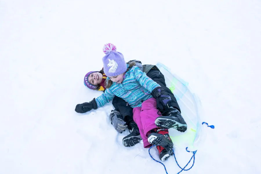 Sledding at Fern Park.