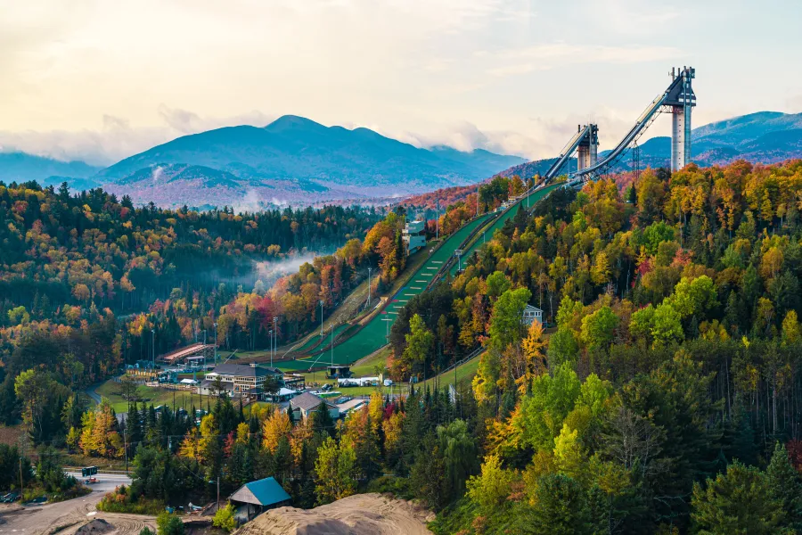 The Olympic Jumping Complex in the fall.