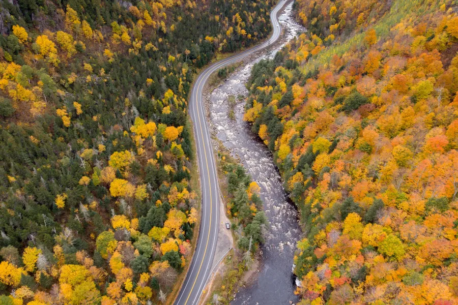 Fall drives in the Adirondacks.