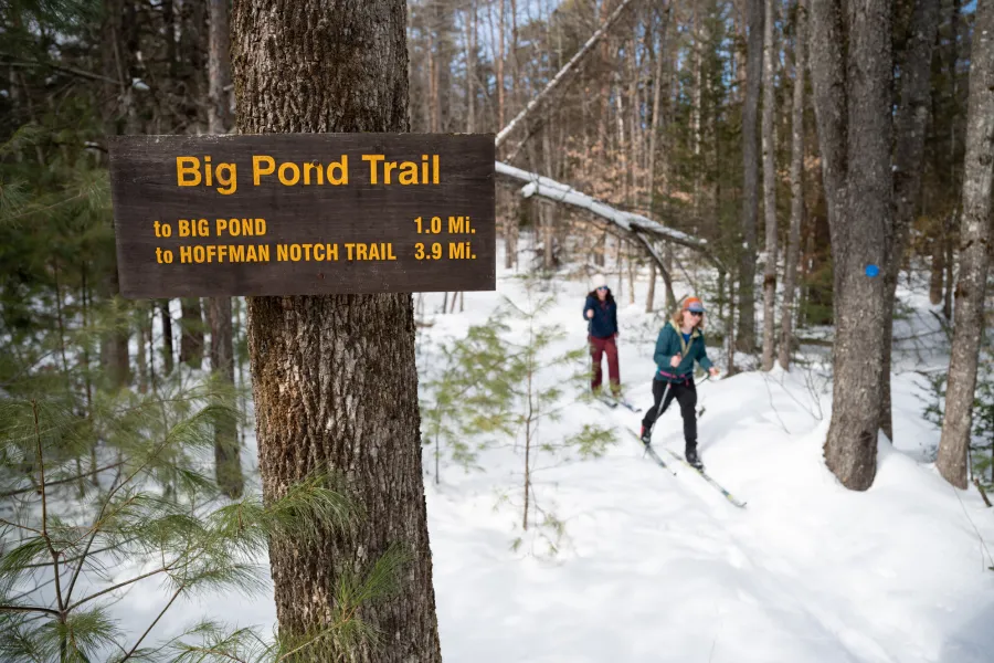 Cross-country skiing in North Hudson.