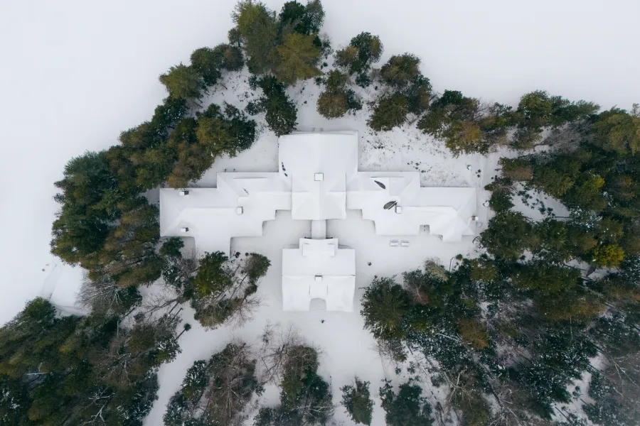 Great Camp Santanoni in the winter.