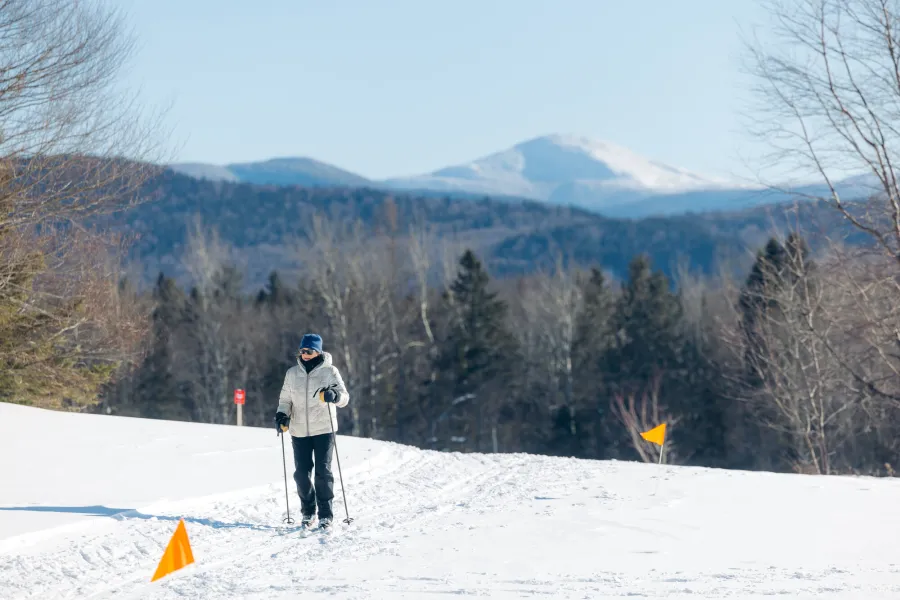 Cross-country skiing at Scott's Cobble.