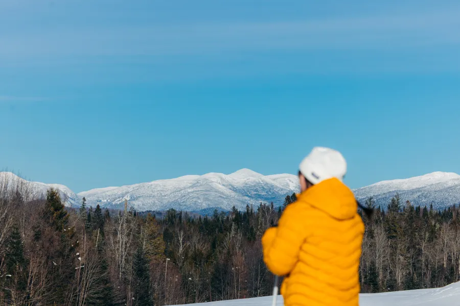 Cross-country skiing in the Adirondack Hub.