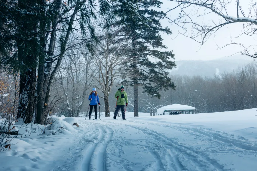 Skiing at the James C. Frenette Sr. Recreational Trails.