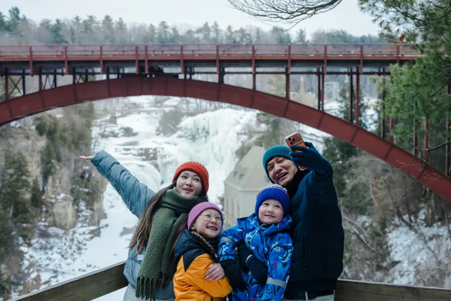 A family at Ausable Chasm.